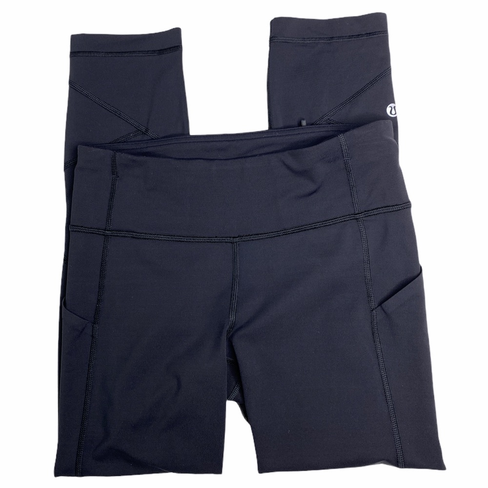 Lululemon black cropped leggings capris size 2